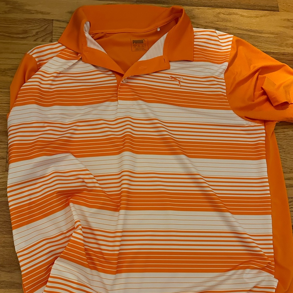 Men’s puma golf polo - orange. New without tags